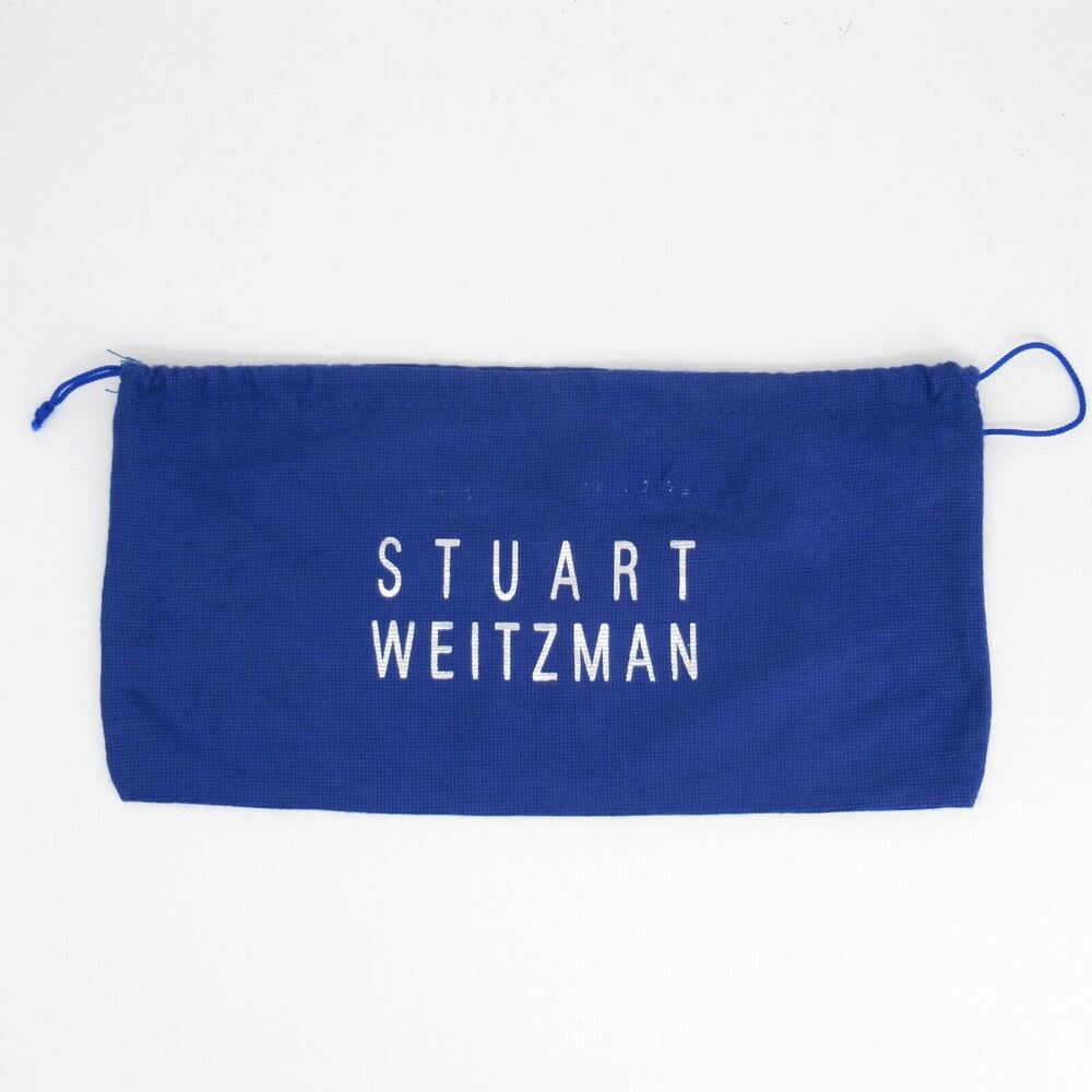 STUART WEITZMAN Dust Cover Blue Cotton Blend Drawstring Storage Bag 13 in x 6 in